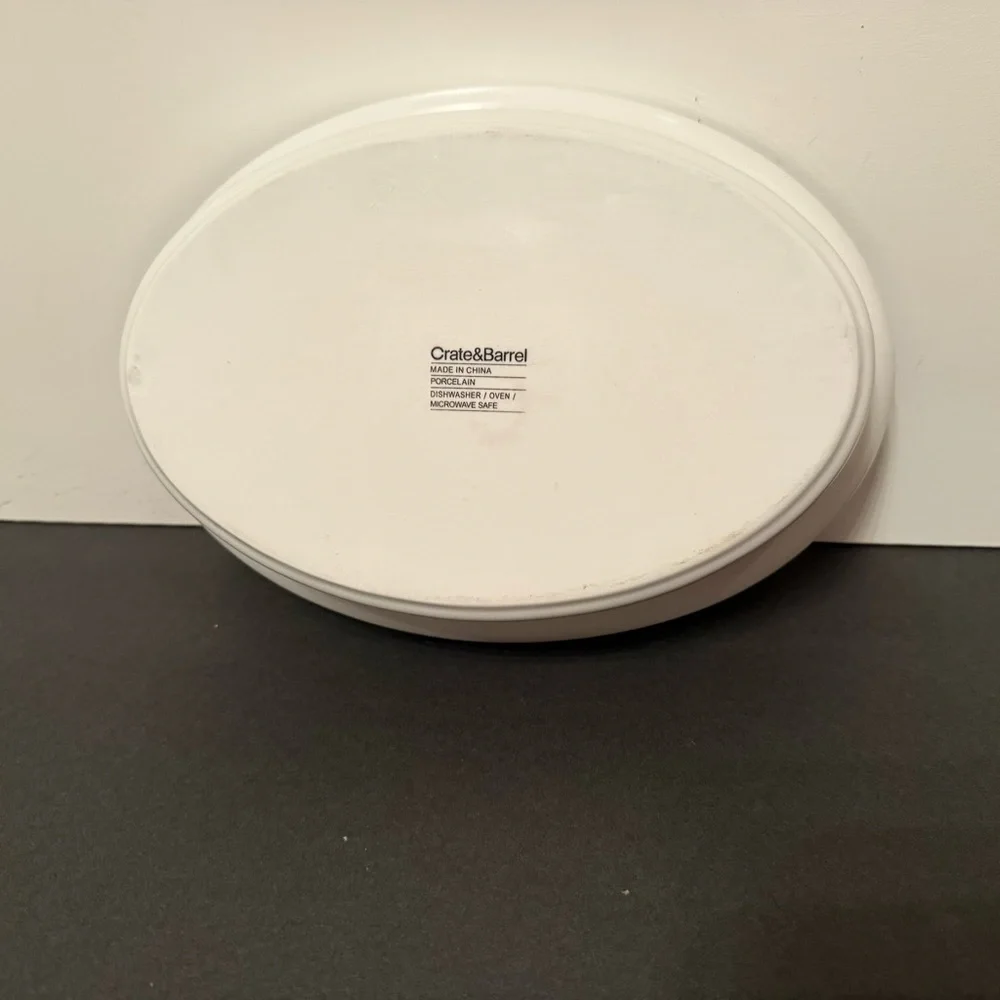 CRATE & BARREL BAKING DISH WHITE PORCELAIN OVAL HOME KITCHEN BAKEWEAR